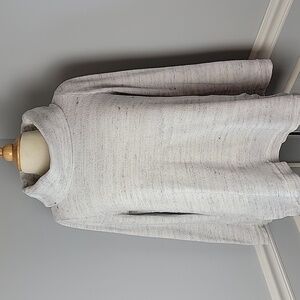 MAEVE | ANTHRO Gray Marled Cowl Neck Bell‎ Sleeve Athleisure Active Knit Top M
